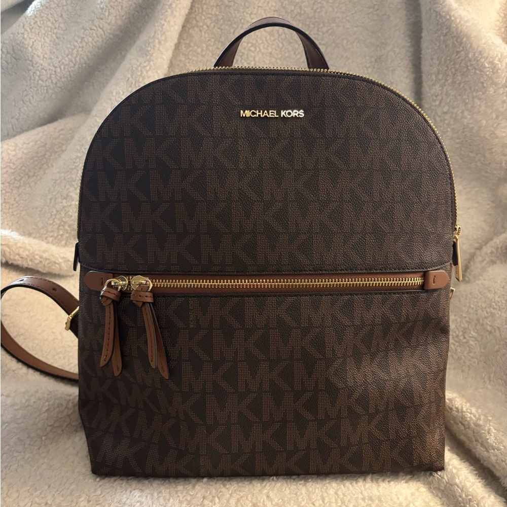 Michael Kors Signature Brown Backpack